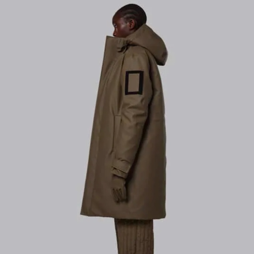 RAINS Glacial Coat in Wood (unisex)